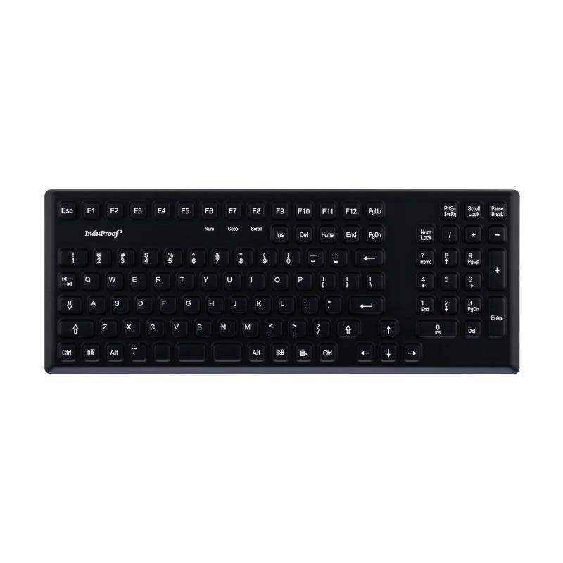 Tastatur InduProof 2 TKG-105-IP68-BLACK-USB-DE IP68