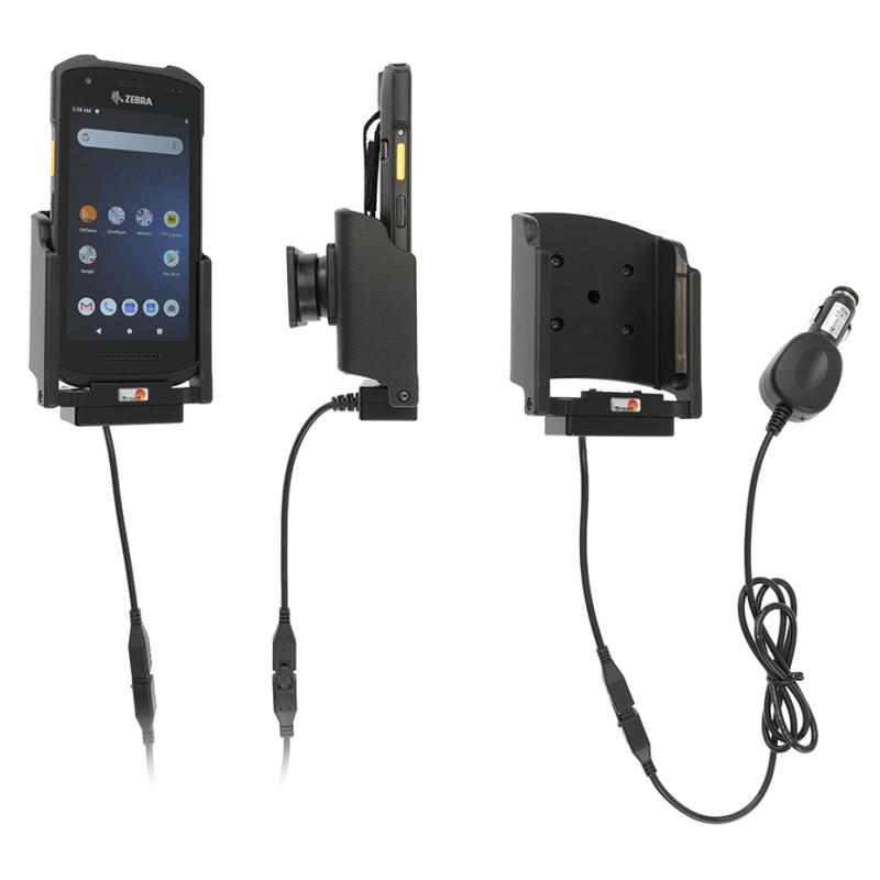 Brodit Aktiv Halterung mit Zigarettenanz&uuml;nder-Stecker - Zebra TC26